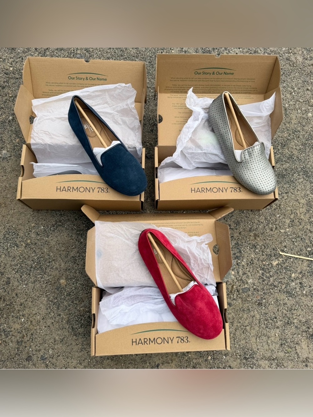 Harmony 783 grounding shoes red suede  leather loafers size 8 NEW - Picture 4 of 8